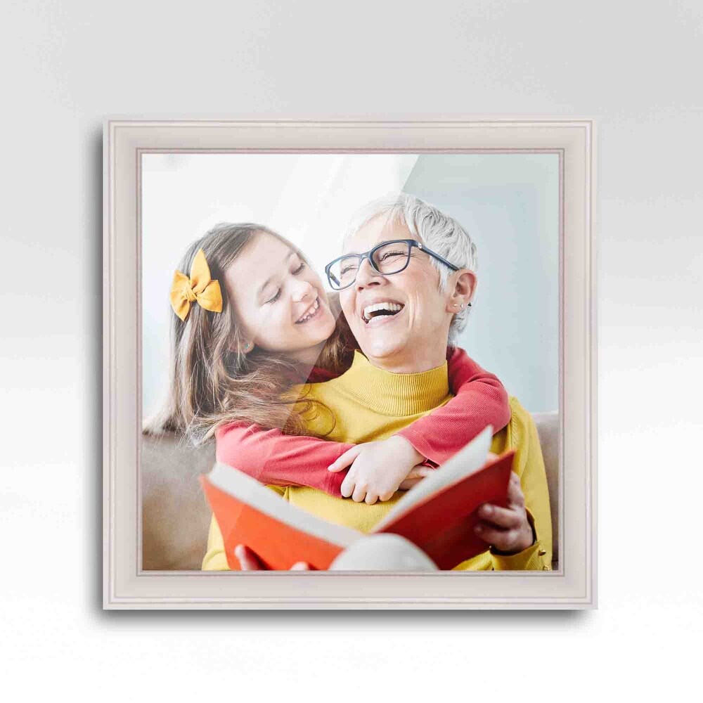 28x28 White Picture Frame   Wood Picture Frame Complete with UV
