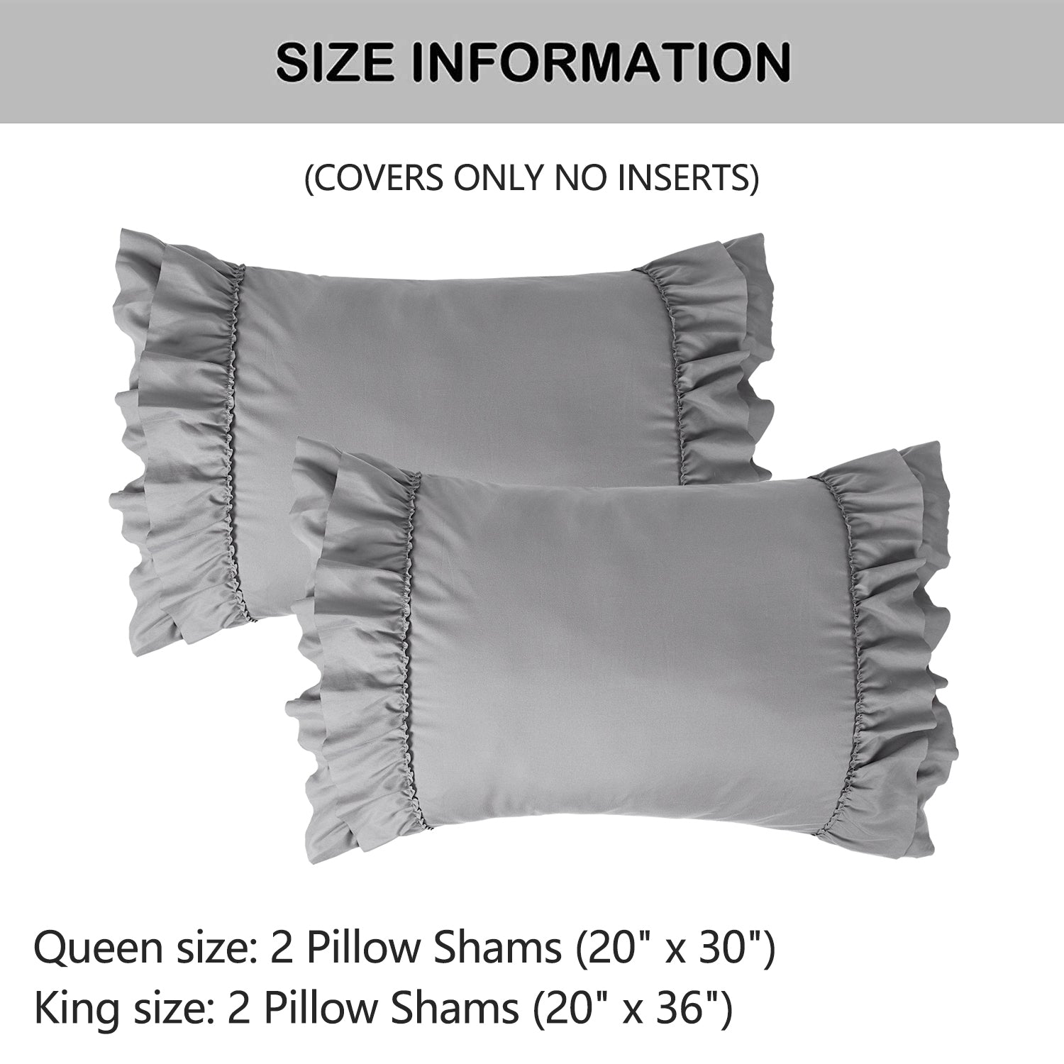 BednLinens Set of 2 Gray Queen  20