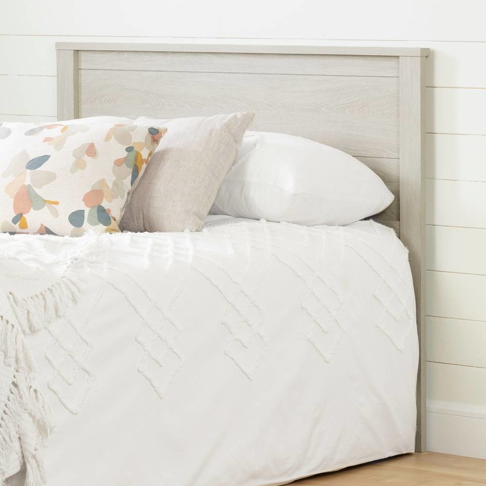 South Shore Fynn Full Panel Headboard in Winter Oak   Transitional   Headboards   by South Shore Furniture  Houzz