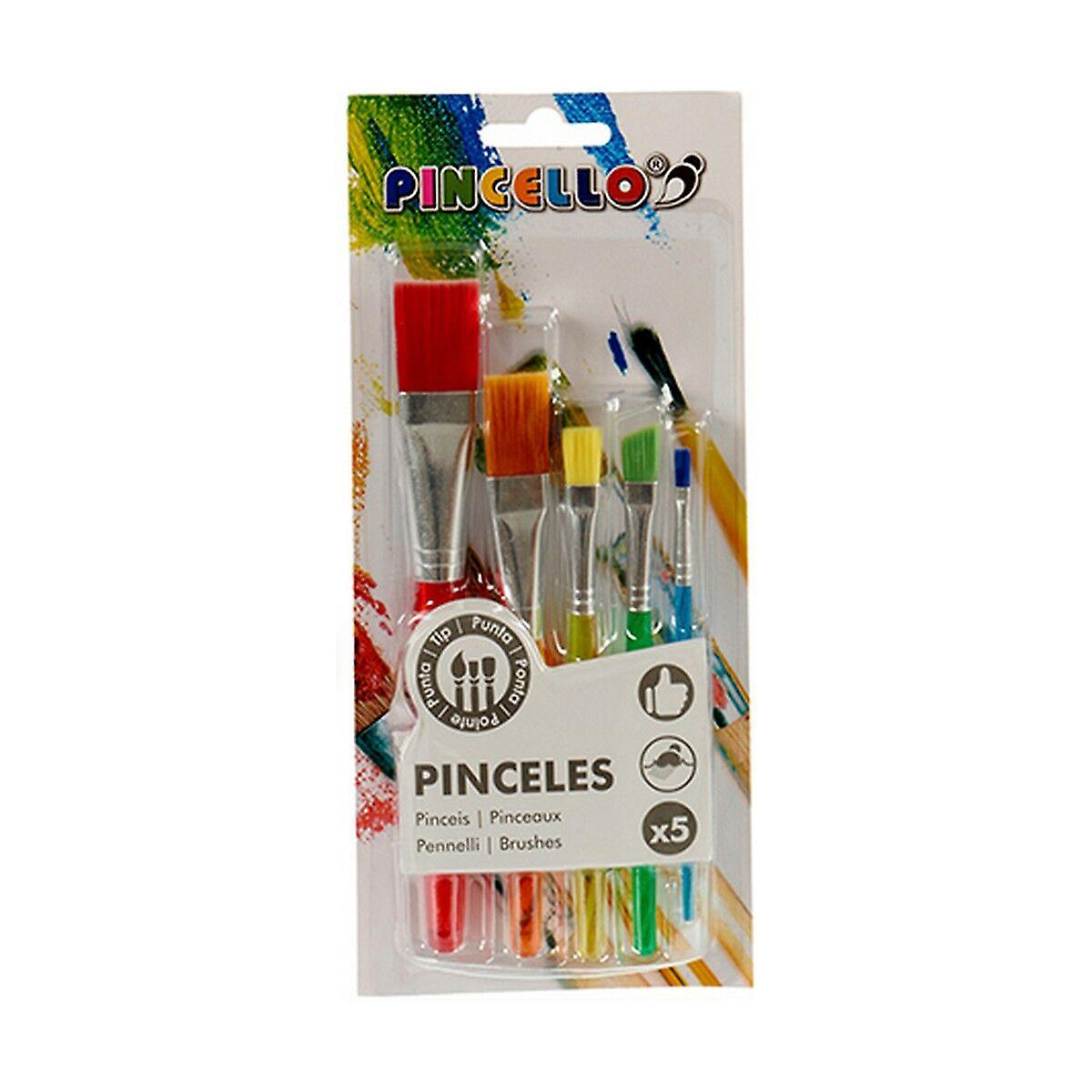 Paintbrushes Multicolour Set Hair Tin Plastic (12 Units)