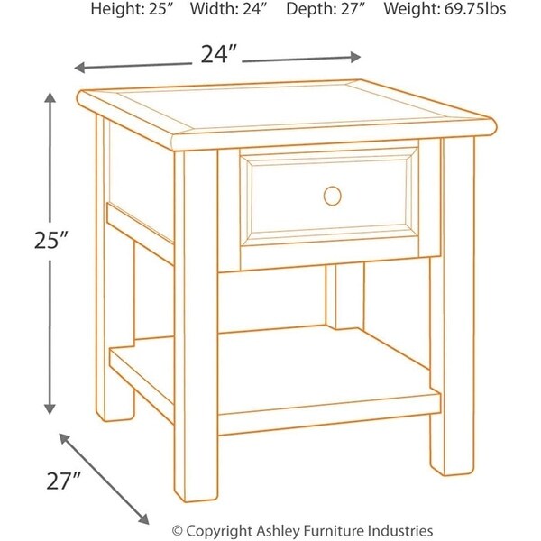 Signature Design by Ashley Bolanburg Farmhouse End Table