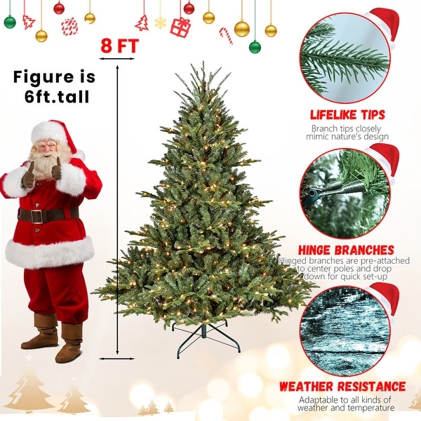 7/7.5/8 FT PE and PVC Christmas Tree Simulate Nature Advanced Materials Premium Hinged Spruce Artificial Douglas Firs Tree