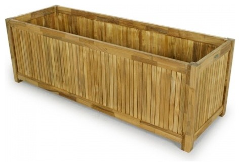 5  x27Rectangular Planter   Transitional   Outdoor Pots And Planters   by Westminster Teak  Houzz