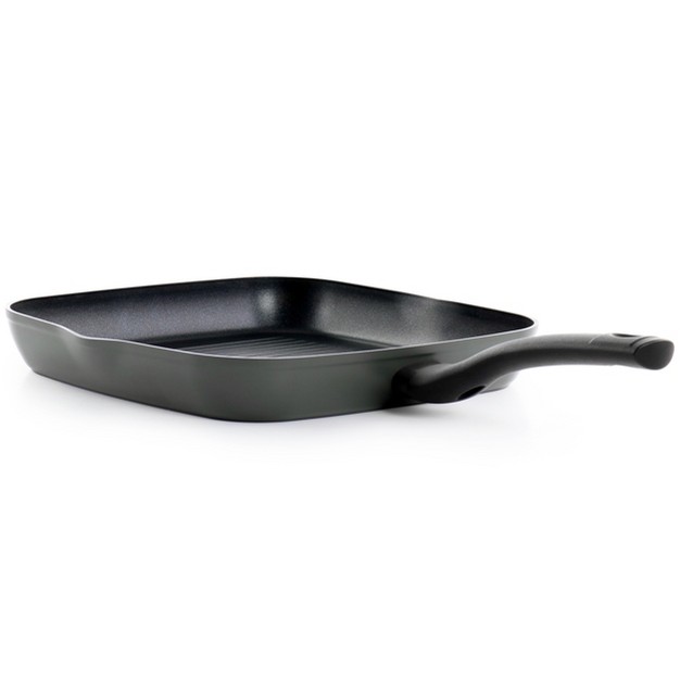 Oster Kingsway 11 Inch Aluminum Nonstick Square Grill Pan In Black