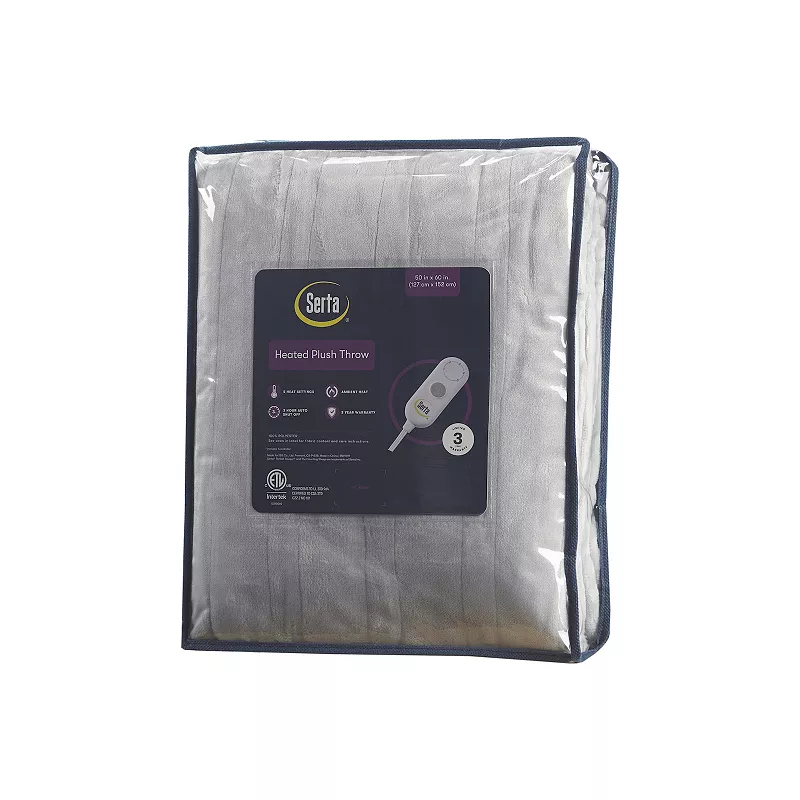 Serta? Plush Electric Heated Throw Blanket