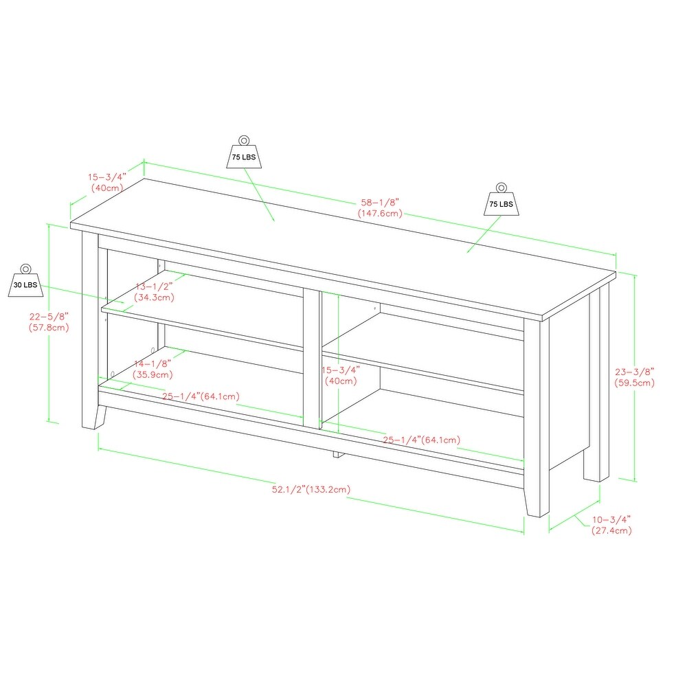 Middlebrook Designs 58 inch Modern TV Stand