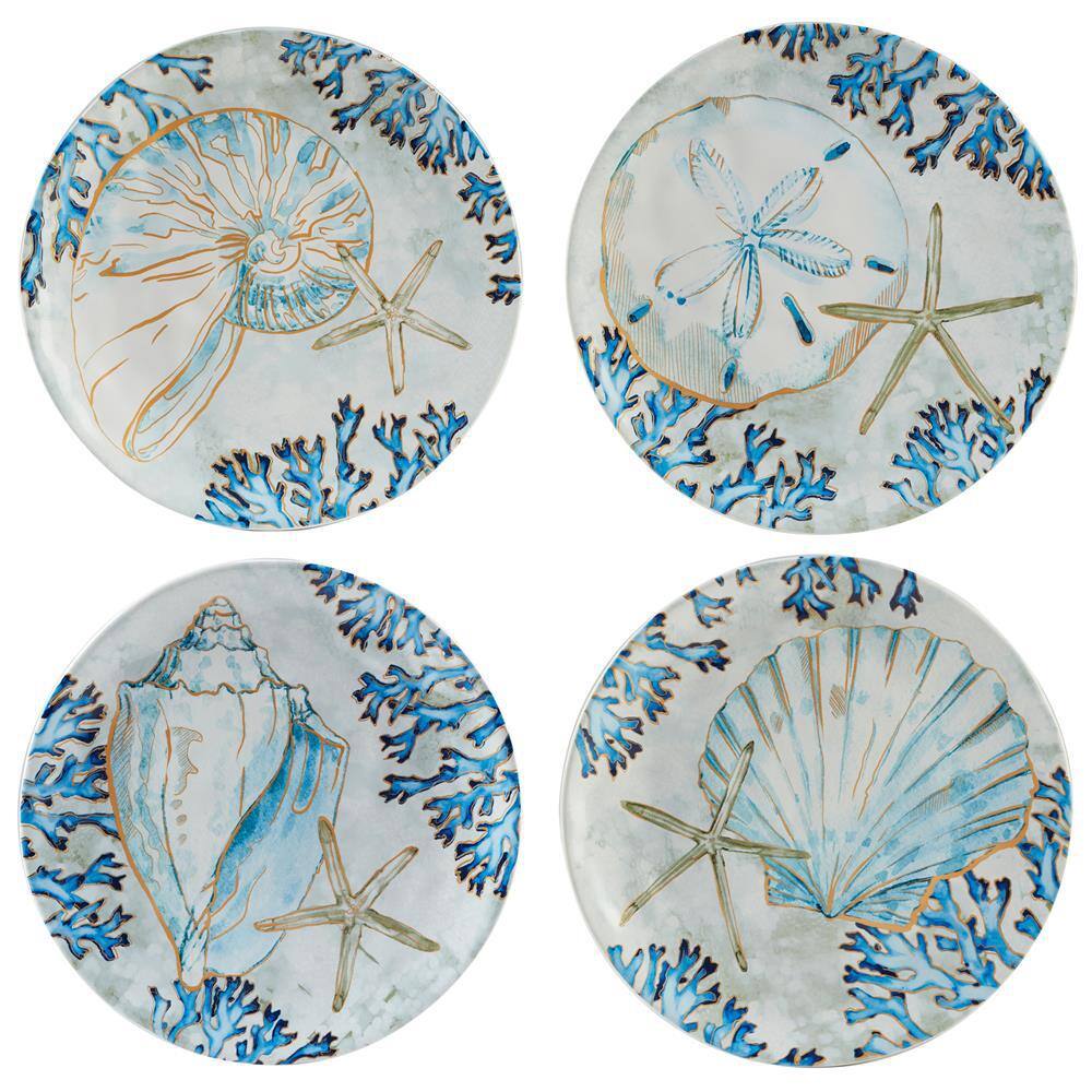 Certified International Playa Shells 16-Piece Earthenware Dinnerware Set (Service Set for 4) 89027RM