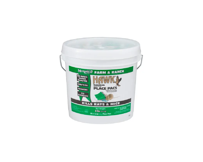 Hawk Rodenticide 1.5oz Place Pac， 86 Count - 31186