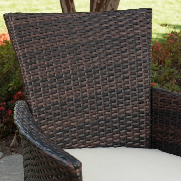 Jennys 6pc Acacia wicker Patio Dining Set Brown Christopher Knight Home