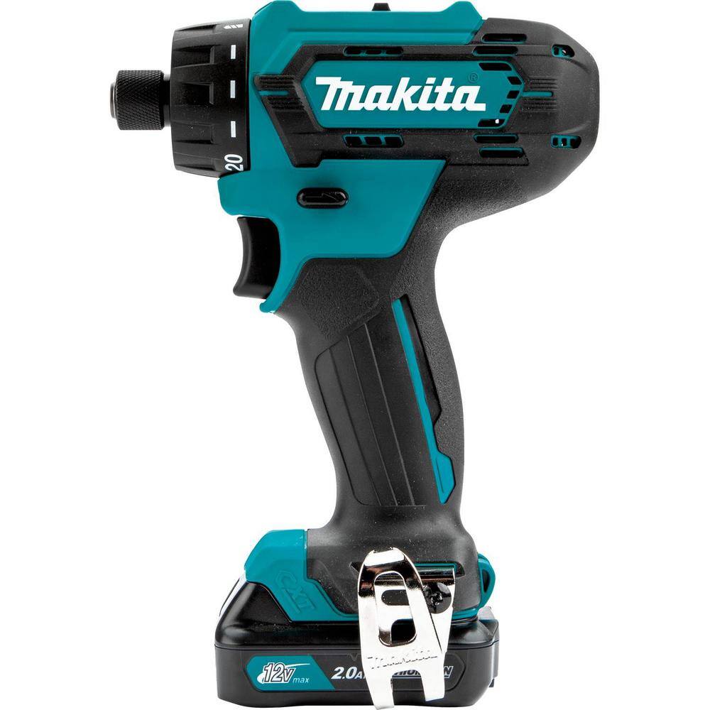 Makita 12V max CXT Lithium-Ion Cordless14 in. Hex Screwdriver Kit 2.0Ah FD10R1