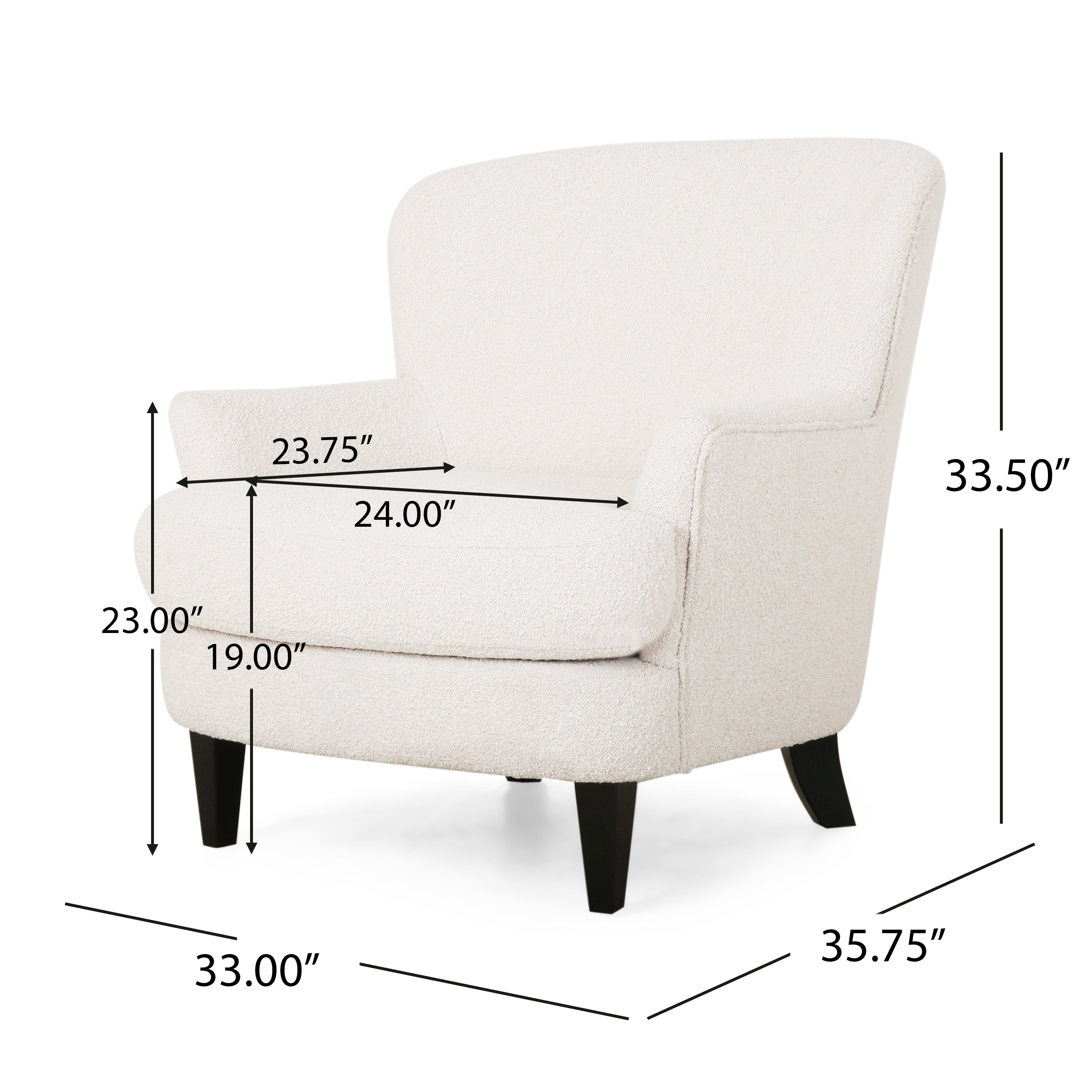 Gerald Boucle Upholstered Club Chair