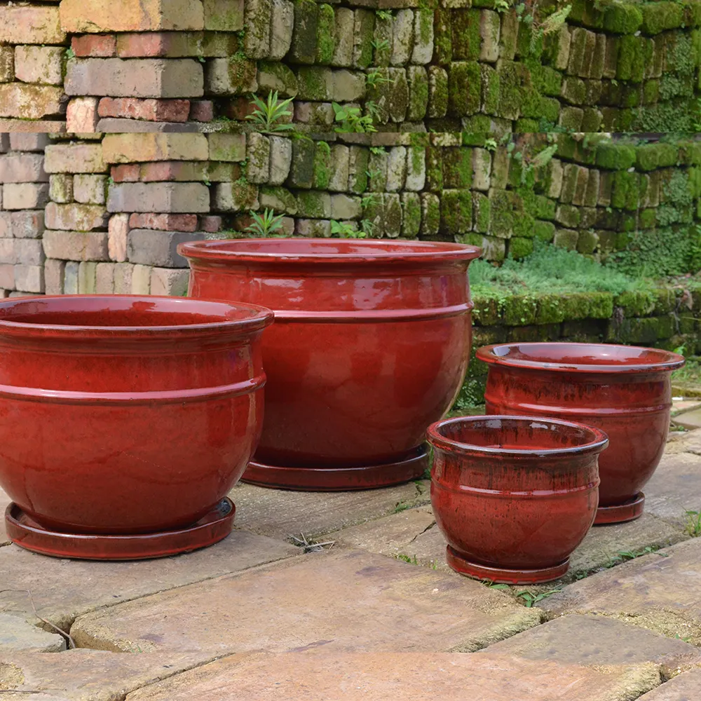 High Quality Attached saucer pot For Garden Decoration