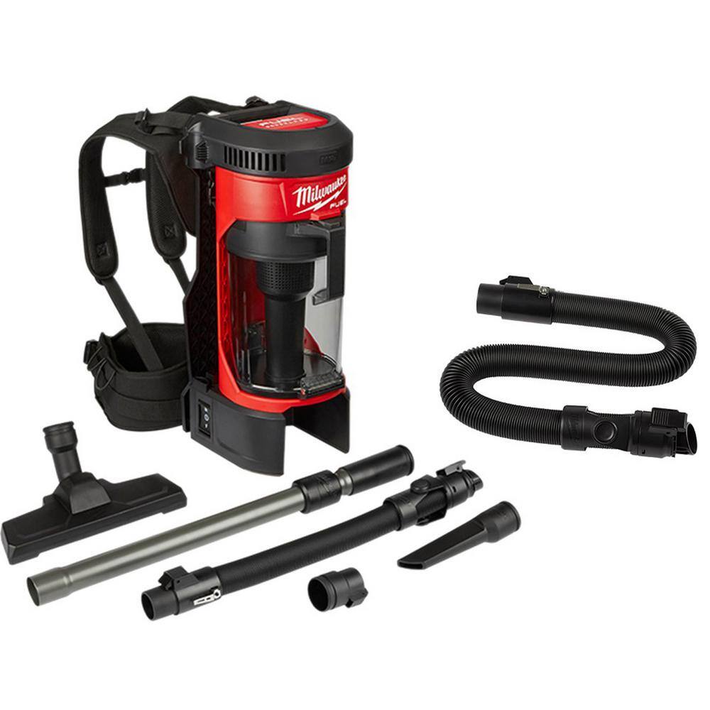 MW M18 FUEL 18-Volt Lithium-Ion Brushless 1 Gal. Cordless 3-in-1 Backpack Vacuum with Extra 9 ft. Pro-Grade Hose 0885-20-49-90-1964