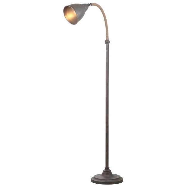 Naldo 60 Inch H Floor Lamp Dark Grey Safavieh