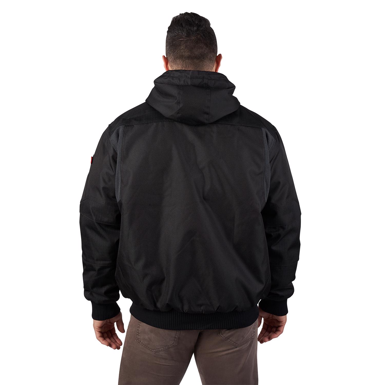 MW Gridiron XL Long Sleeve Unisex Hooded Jacket Black