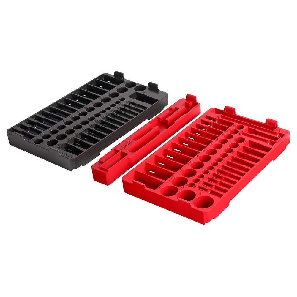 Milwaukee SAE and Metric PACKOUT Trays for 1/4 and 3/8 Ratchet and Socket Set 48-22-9486T from Milwaukee