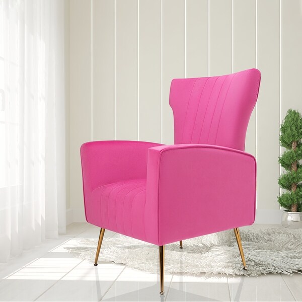 Wingback Velvet Accent Chair Arm Chair