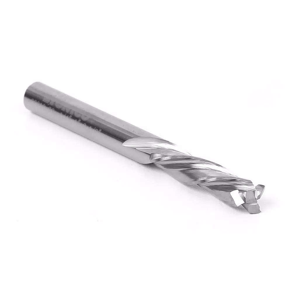 Yonico 3-Flute Compression Cut Spiral End Mill 1/4 in. Dia 1/4 in. Shank Solid Carbide CNC Router Bit and#8211; XDC Depot