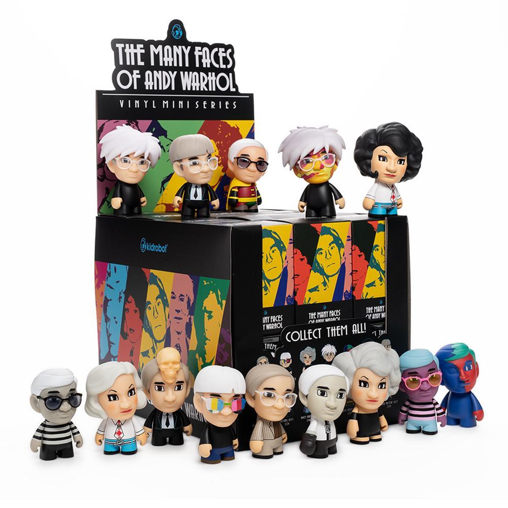 Many Faces of Andy Warhol Vinyl Figures by Kidrobot