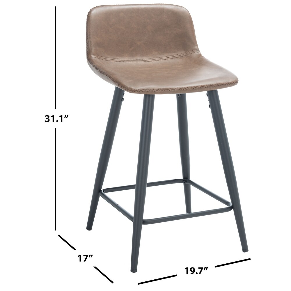 SAFAVIEH Asena 24 inch Faux Leather Counter Stool   19.7\