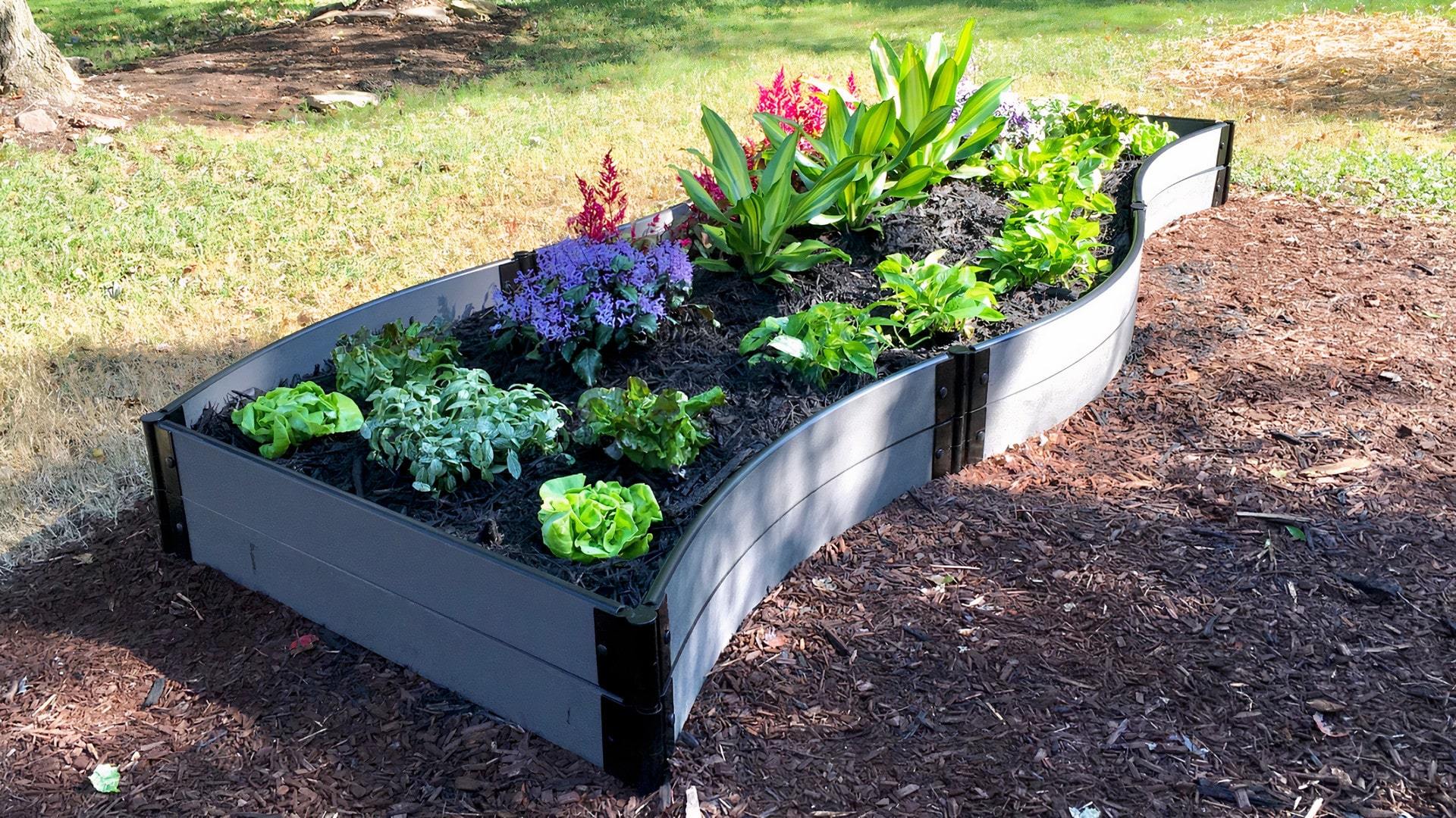 'Lazy Curve' - 4' x 12' Raised Garden Bed