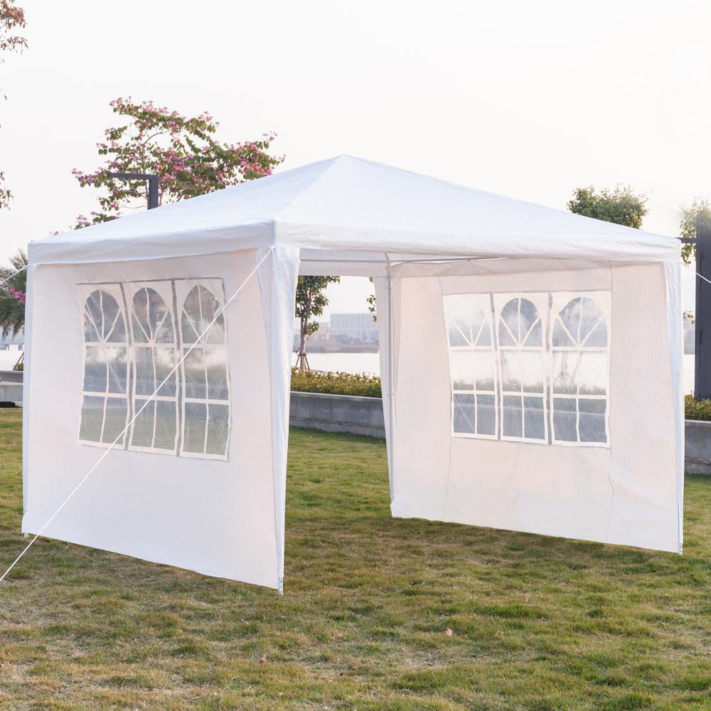 Ktaxon 10'x10' Outdoor Canopy W/3 Sidewall Wedding Party Tent White