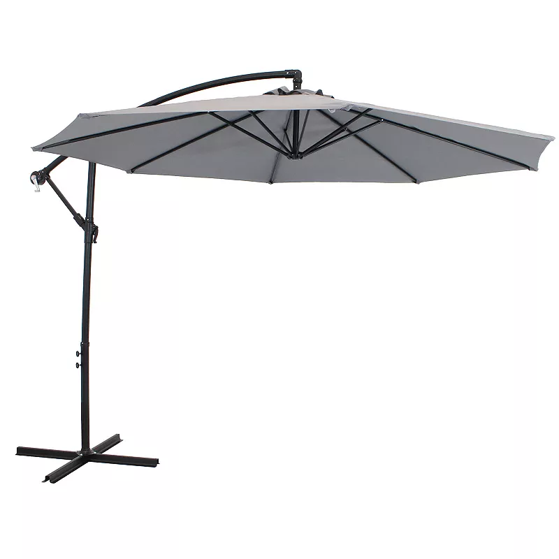 Sunnydaze 9' Cantilever Offset Patio Umbrella With Crank