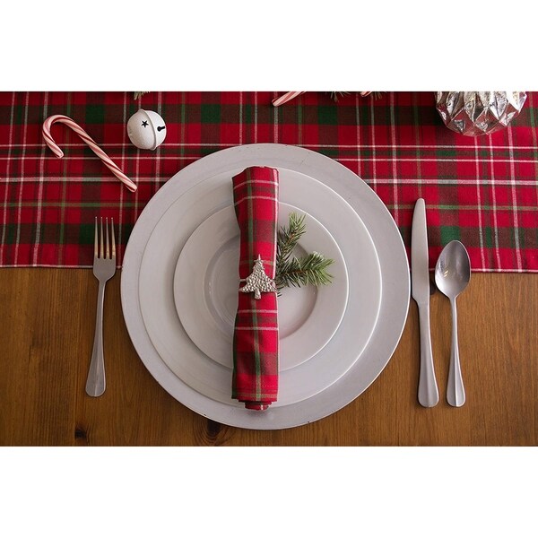 Design Imports Tartan Holly Plaid Table Runner (0.25 inches high x 14 inches wide x 108 inches deep)