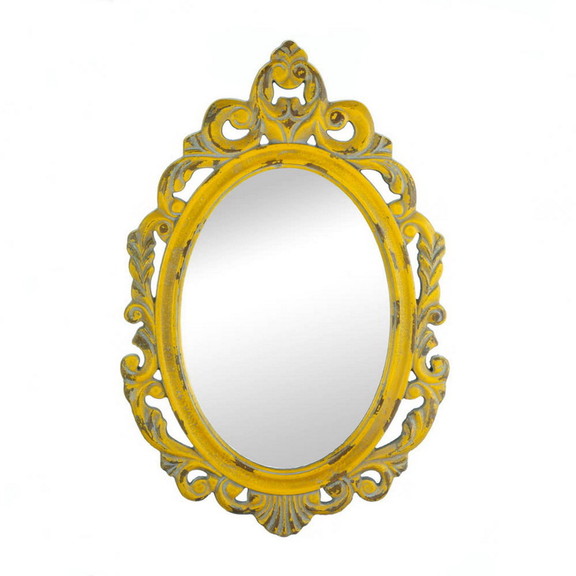 Accent Plus 57072158 Vintage Hannah Yellow Mirror