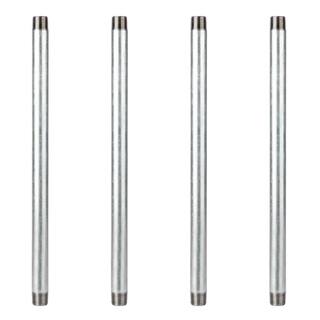 PIPE DECOR 34 in. x 1.5 ft. Galvanized Steel Pipe (4-Pack) PDG P34X18-4