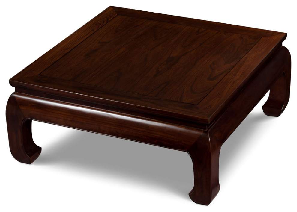 Dark Espresso Elmwood Ming Square Asian Coffee Table   Asian   Coffee Tables   by China Furniture and Arts  Houzz