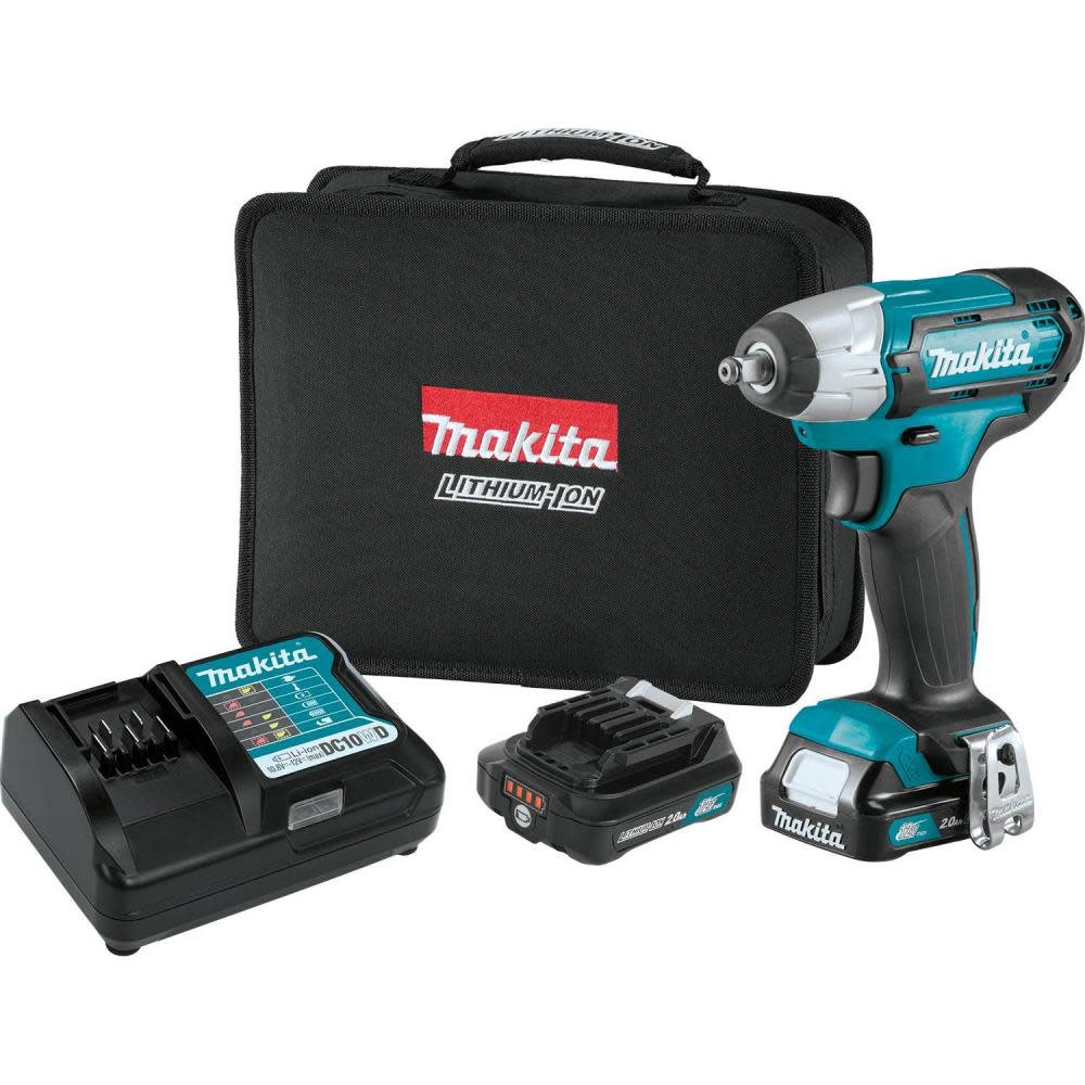 Makita 12V Max CXT Lithium-Ion Cordless 3/8 In. Impact Wrench Kit (2.0Ah) WT02R1 from Makita