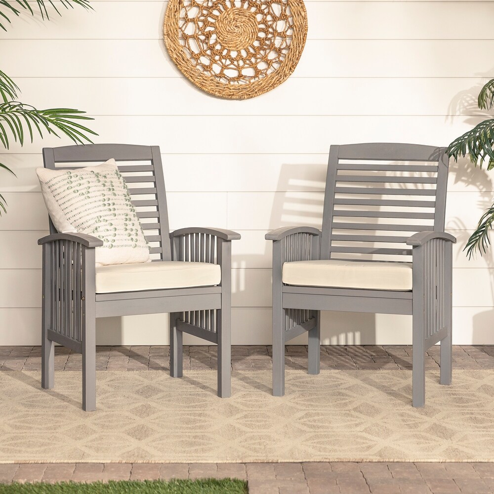 Middlebrook Surfside Acacia Wood Outdoor Chairs (Set of 2)