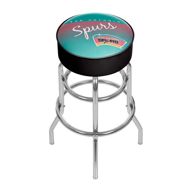 San Antonio Spurs Hardwood Classics Padded Swivel Bar Stool