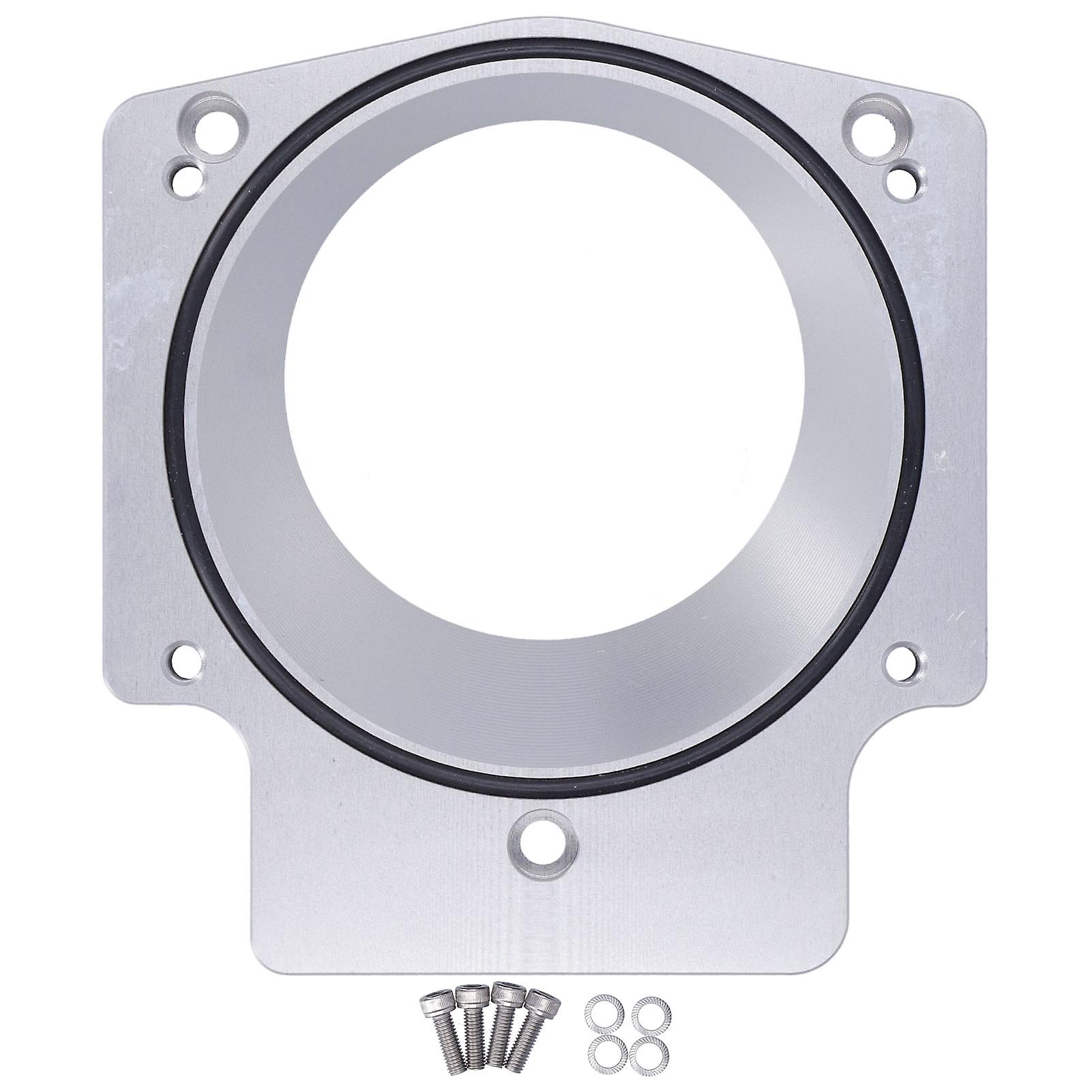 3.6in Intake Manifold Throttle Body Adapter Spacer Fit For Gm Gen Iii Ls1 Ls2 Ls6 Lsx Ls4silver