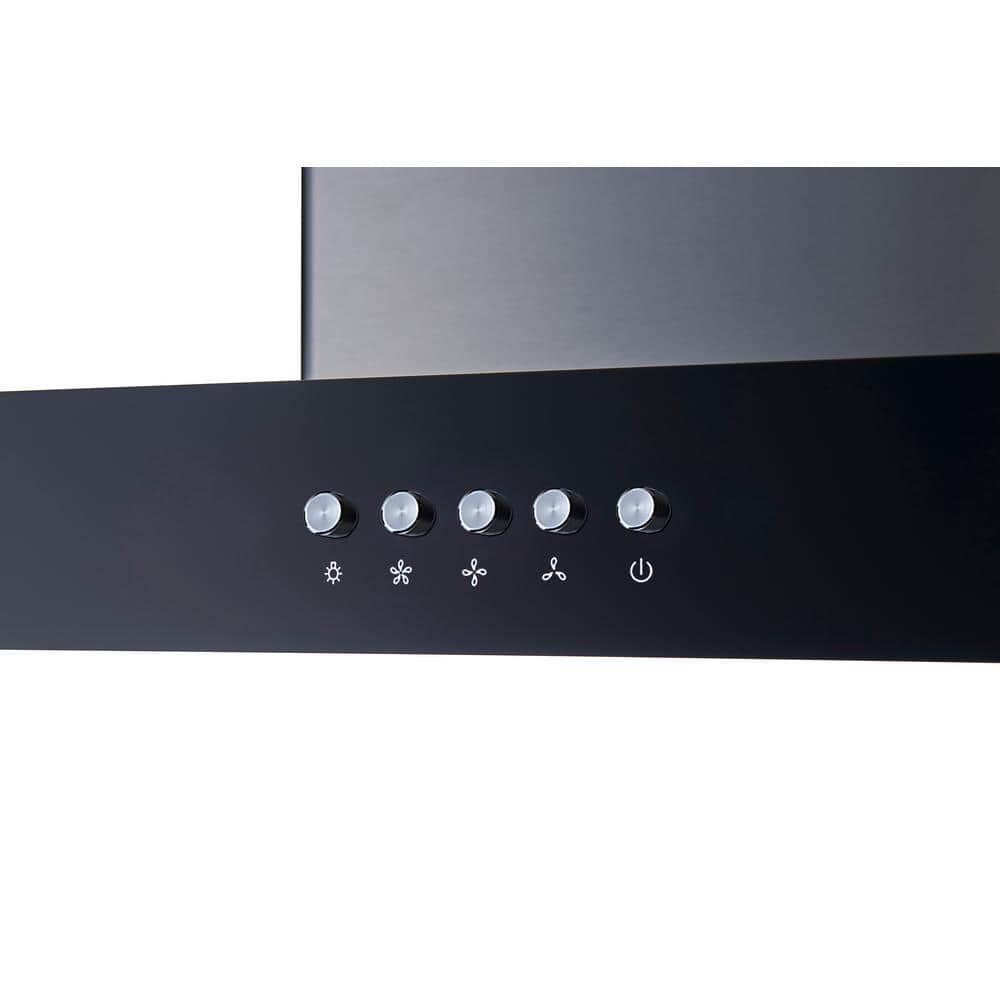 Winflo 30 in Convertible Wall Mount Range Hood in Stainless Steel with Stainless Steel Baffle Filters and Push Button