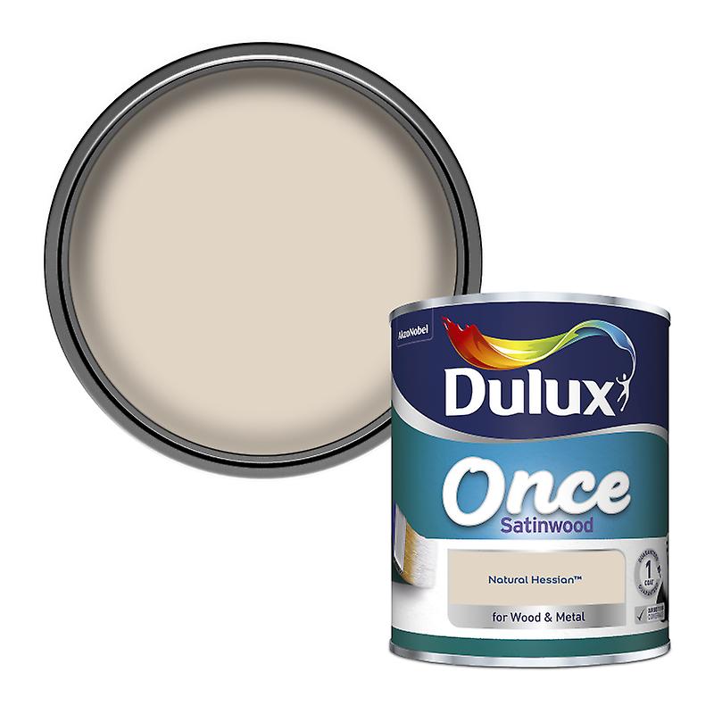 Dulux Once Satinwood Paint 750ml Natural Hessian