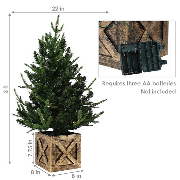 PreLit Farmhouse Artificial Fir Christmas Tree