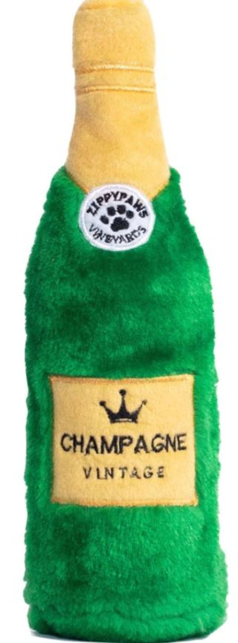 Zippy Paws Happy Hour Crusherz Champagne Plush Dog Toy