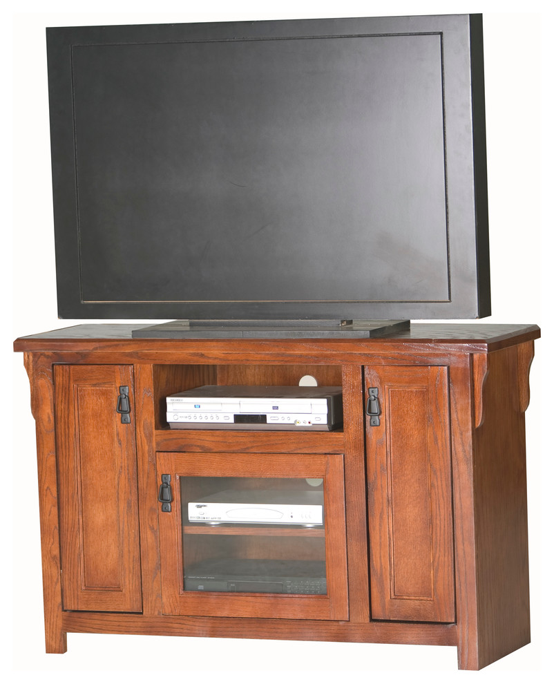 Mission 49 quotTV Cart   Transitional   Entertainment Centers And Tv Stands   by Eagle Furniture  Houzz