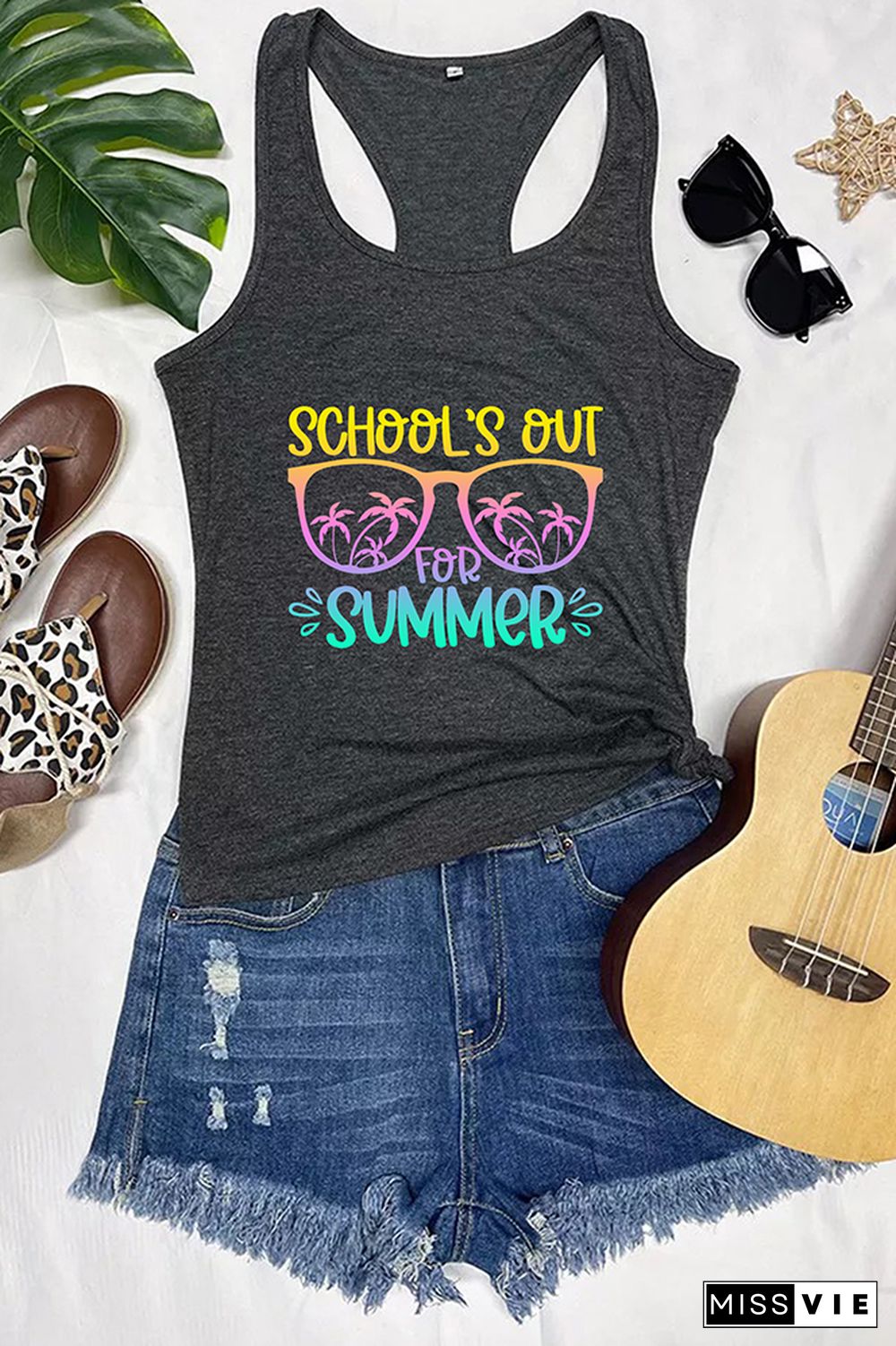 Schools Out For Summer, Teacher Life, Summer Vacation Tank Top Wholesale