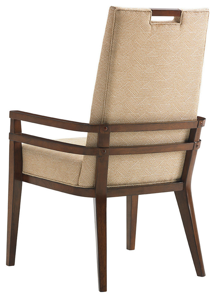 Emma Mason Signature Oak Haven Arm Chair in Cresting Waves (Set of 2)   Transitional   Dining Chairs   by Emma Mason  Houzz