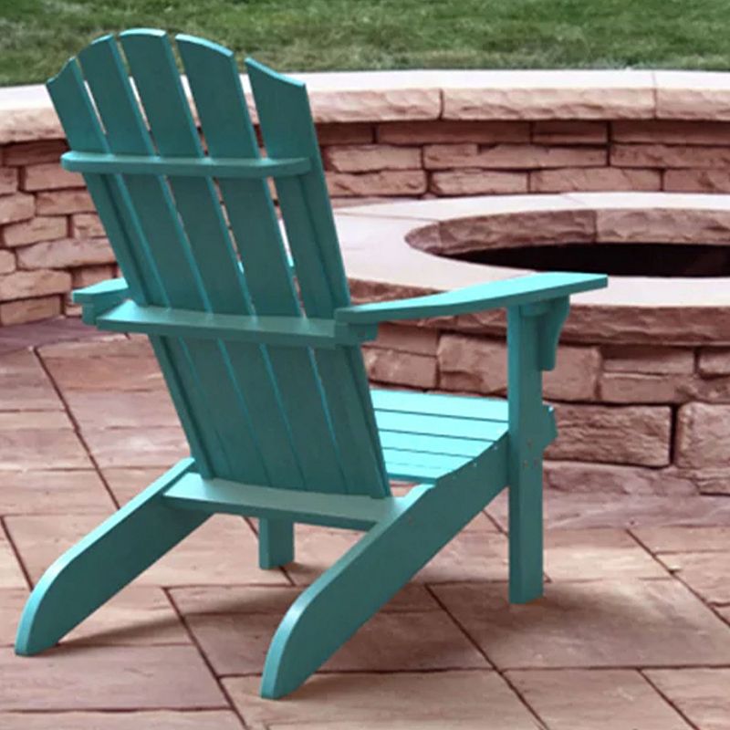 PolyTEAK Element Collection Poly Lumber All Weather Adirondack Patio Chair， Blue