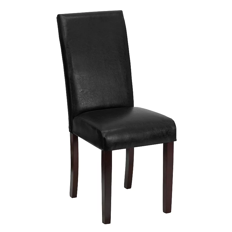 Flash Furniture Traditional Faux-Leather Parsons Dining Chair