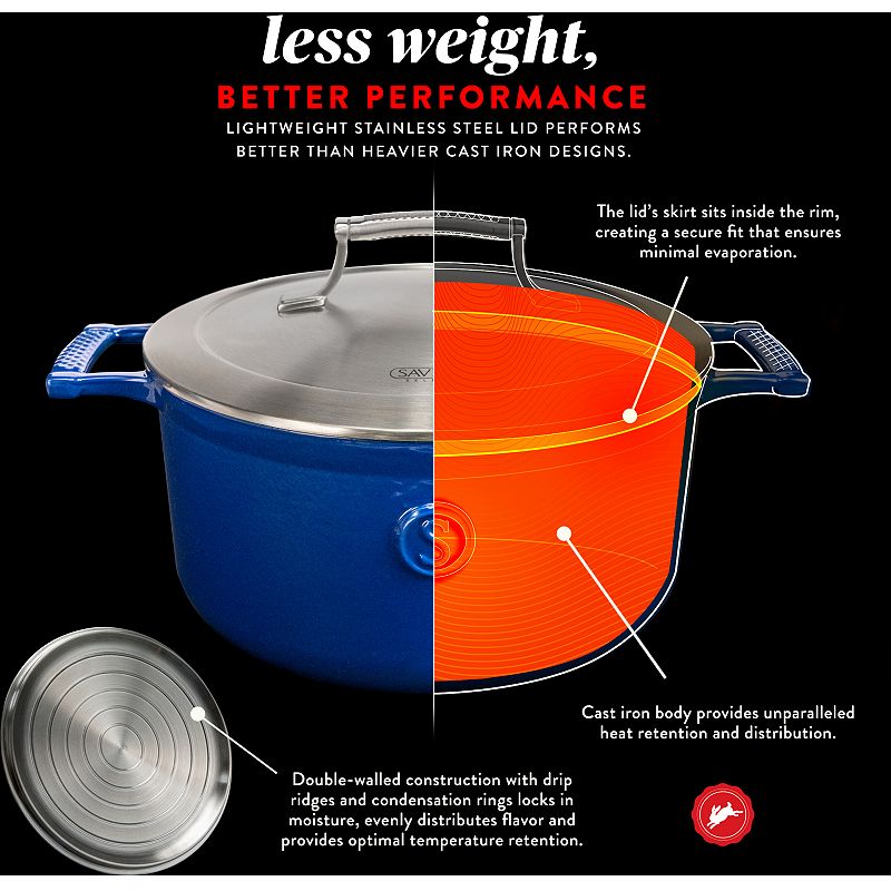 Saveur Selects Voyage Enameled Cast-Iron 5-qt. Casserole