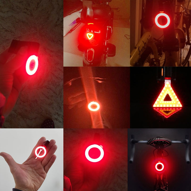 RTS Creativity Bone type Lights Bike Rear Tube Lights Waterproof USB Rechargeable LED Safe Lamp Bicycle Taillig Warning Light