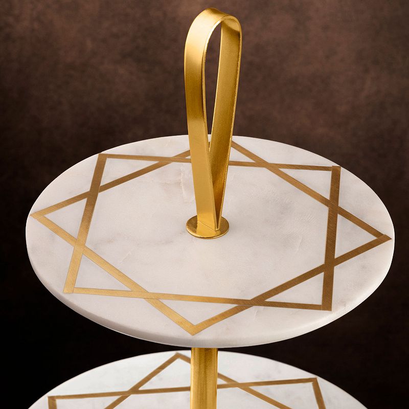 Marbella Three Tier Marble Cake Stand - Large