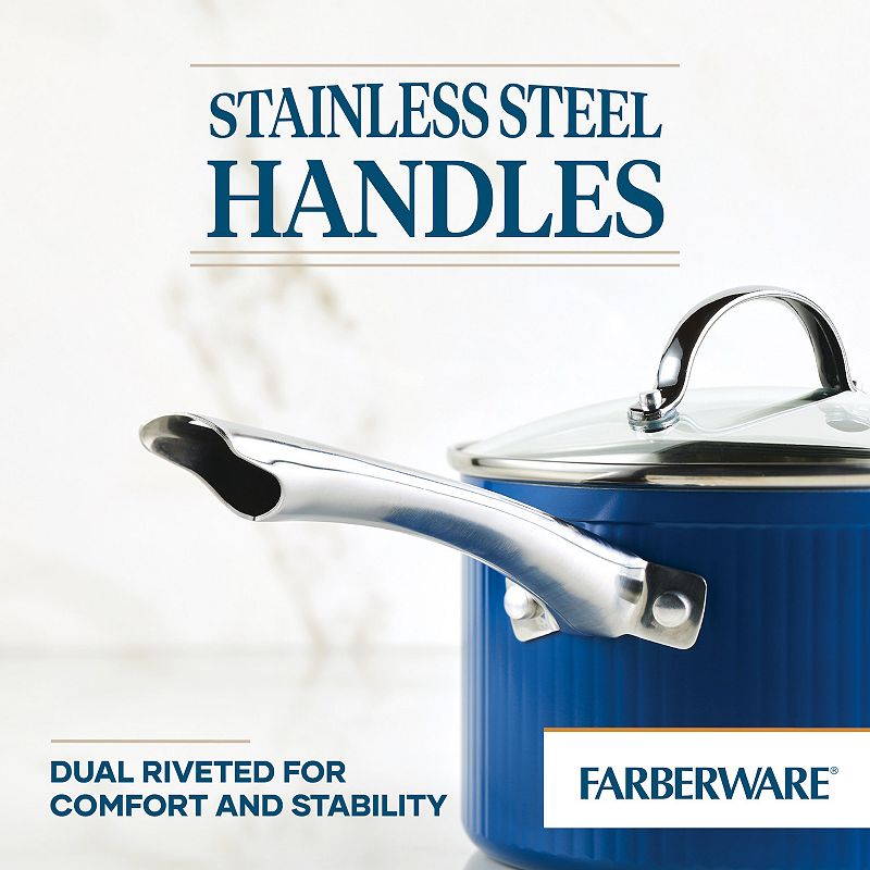 Farberware Style Nonstick Cookware Straining 3-Quart Saucepan