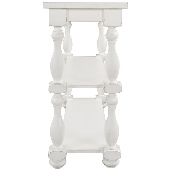 Cream Carey 2-Shelf Console and Entry Table