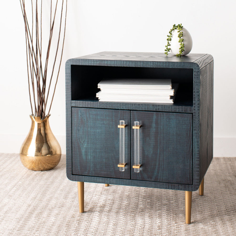 Safavieh Couture Alfie 2 Door Side Table   Midcentury   Side Tables And End Tables   by Safavieh  Houzz